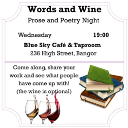 Words & Wine: Blue Sky Cafe Bangor